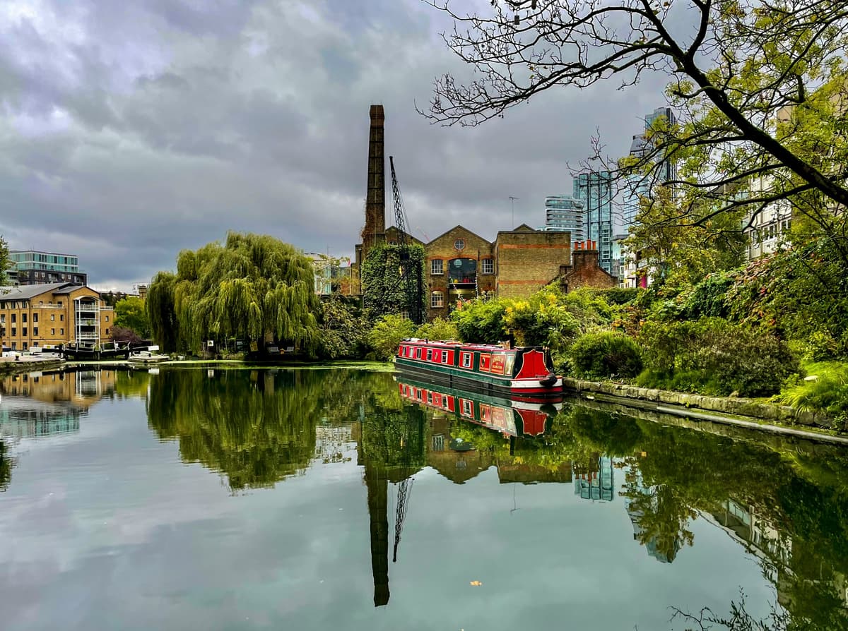 Boat in Islington, London